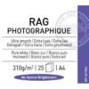 PAPEL CANSON INFINITY RAG PHOTOGRAPHIQUE A4 25H 310 GR