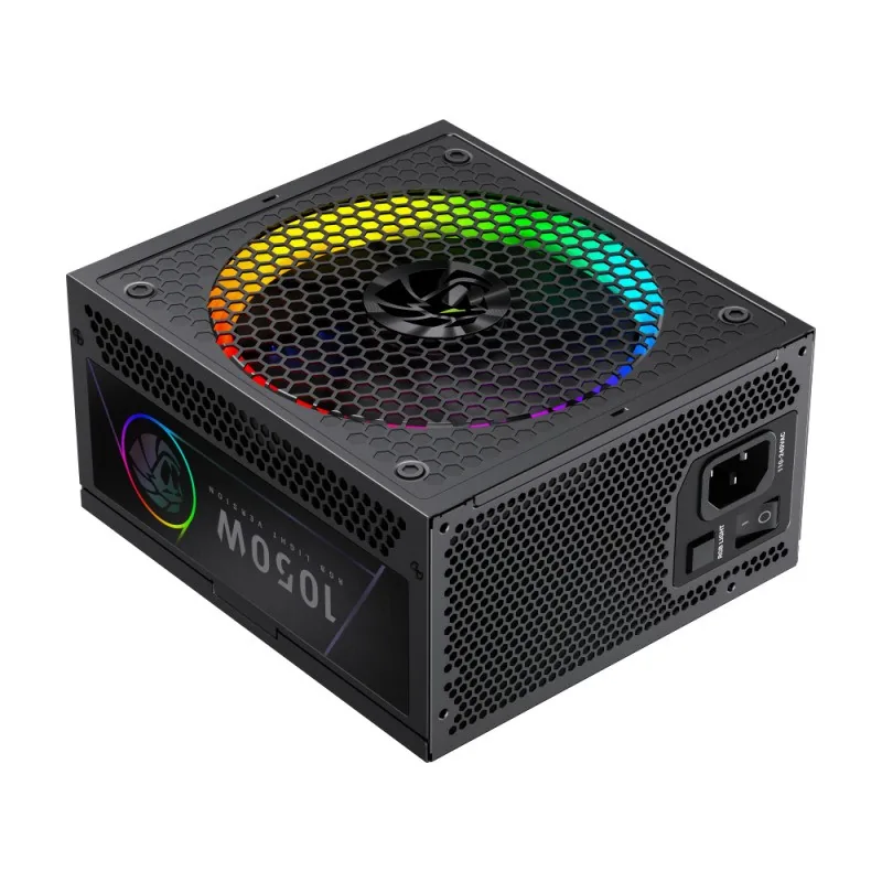 fuente de alimentacion gm rgb 1050w pro full modular 80 gold argb