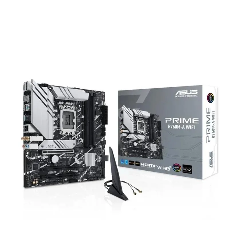 placa base asus prime b760ma wifi matx 4xddr5 hdmi dp 2