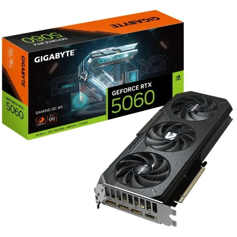 tarjeta de video nvidia gigabyte rtx 5060 gaming oc 8gb gddr7 pcie 50
