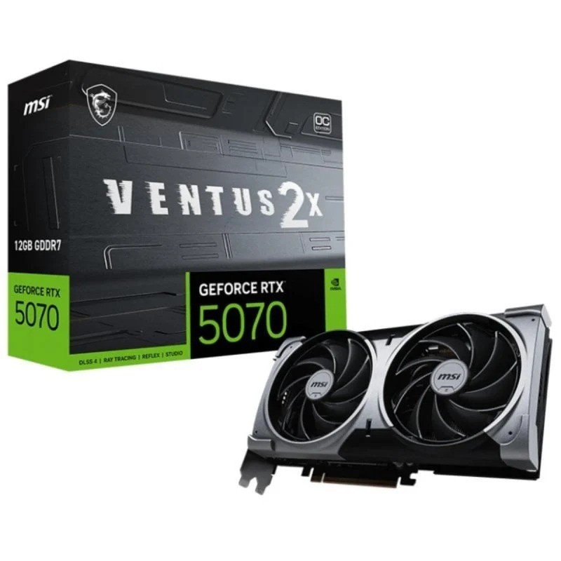 tarjeta de video nvidia msi ventus 2x oc rtx 5070 12gb gddr7