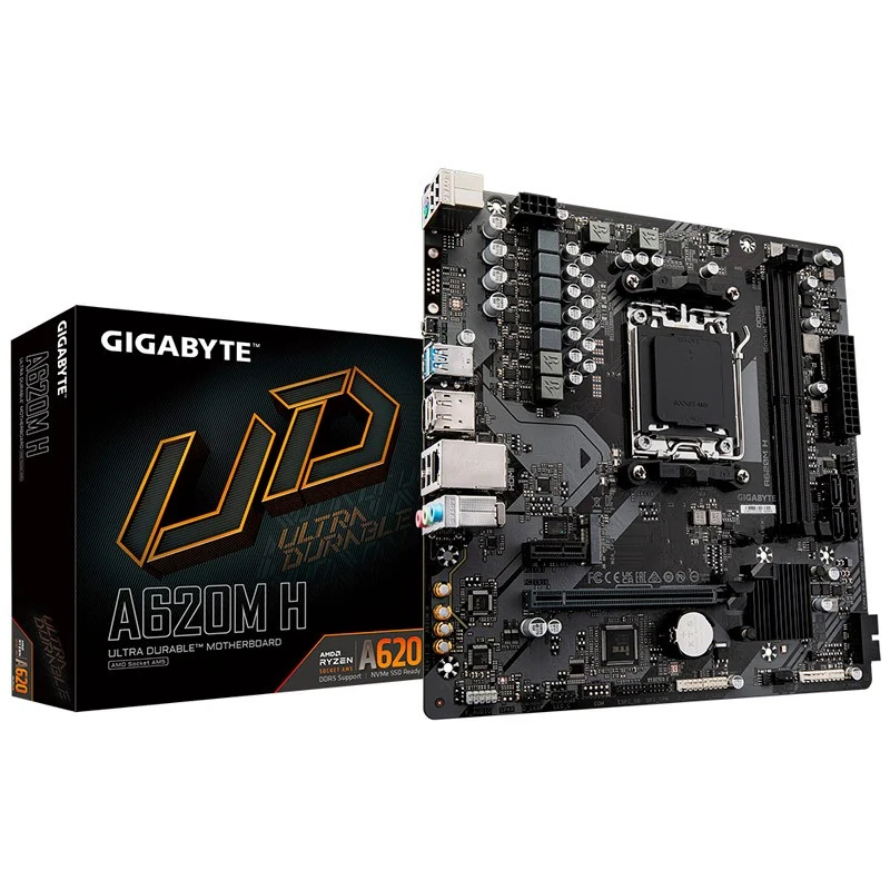 placa base gigabyte a620m h matx am5 2xddr5 hdmi dp 1