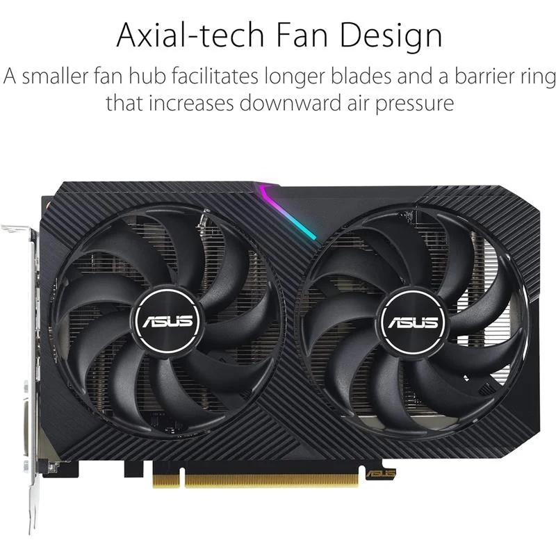 tarjeta de video asus dual nvidia rtx 3050 8gb v2 oc gdrr6 pcie 1 1