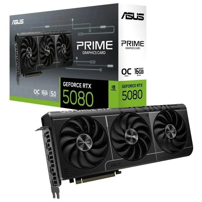 tarjeta de video asus prime rtx 5080 16gb oc gdrr7 pcie 4
