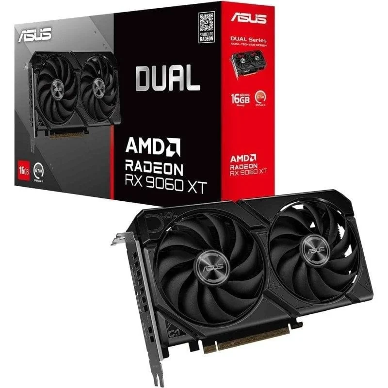 tarjeta de video asus radeon prime rx 9060 xt 16gb dual gdrr6 pcie 4