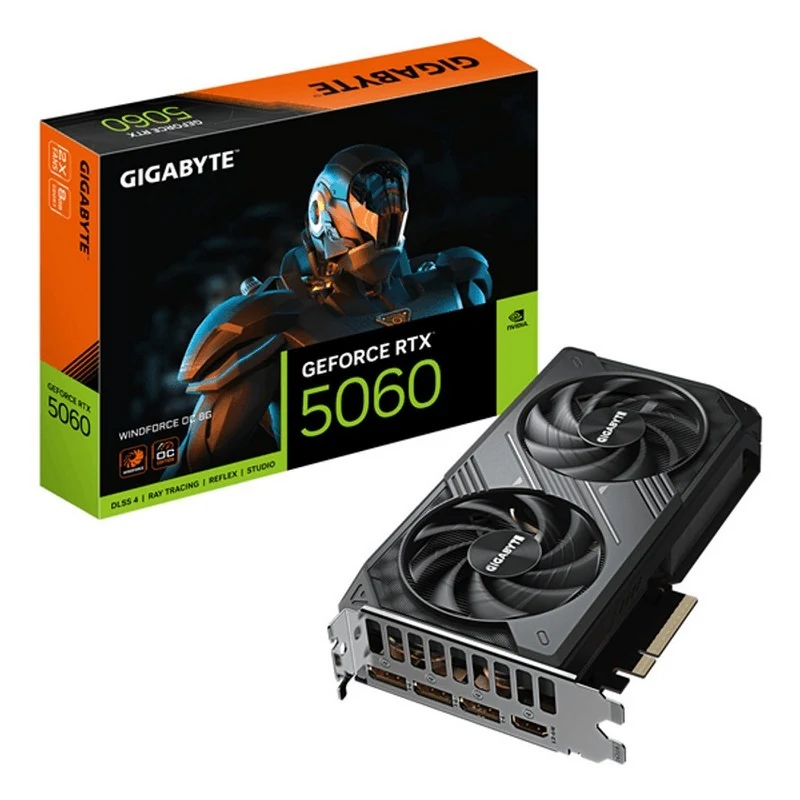 tarjeta de video nvidia gigabyte rtx5060 windforce oc 8gb gddr7 pcie 5 0 4