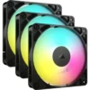 ventilador 12cm corsair rs120 adicional chasis argb pack 3ud 4